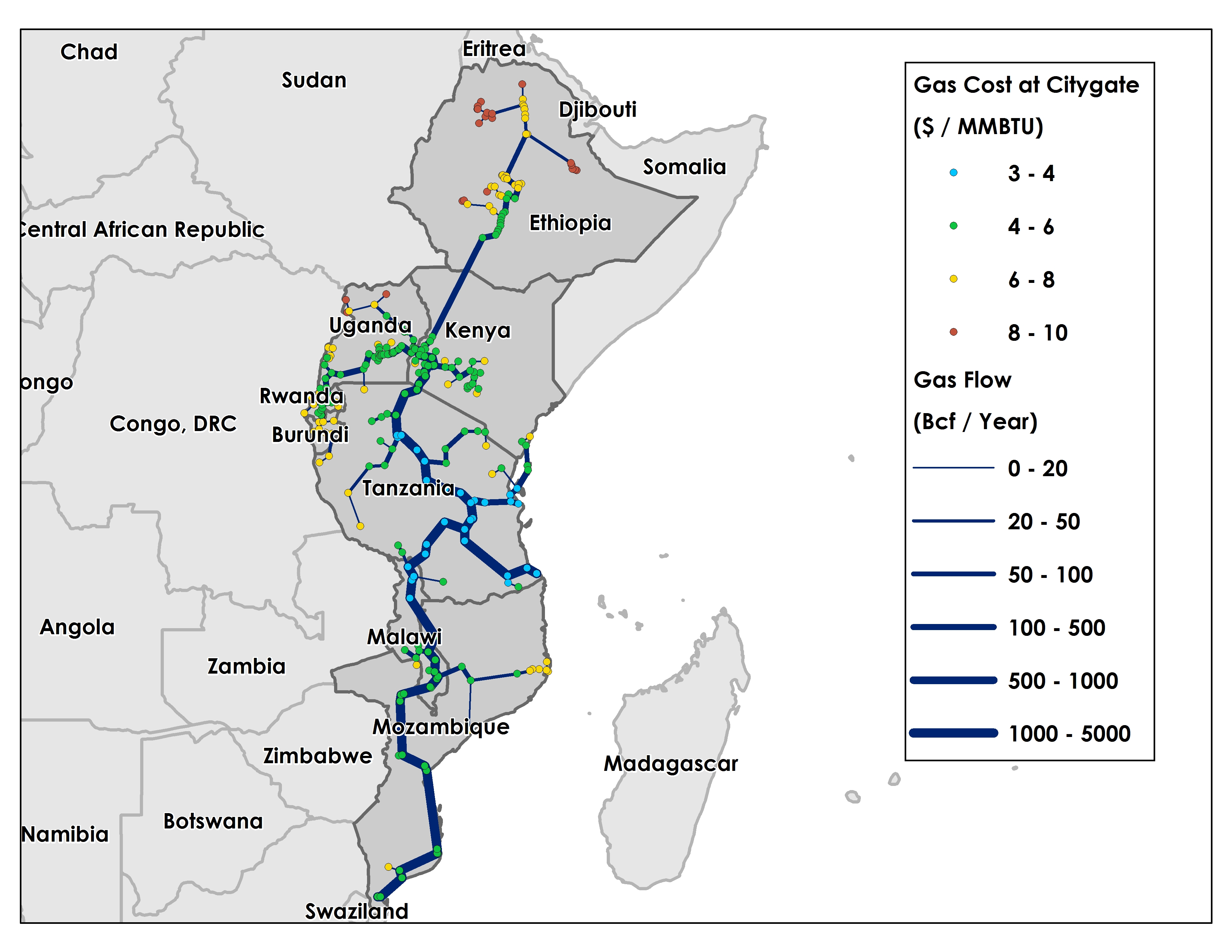 Natural Gas Network Eastern Africa