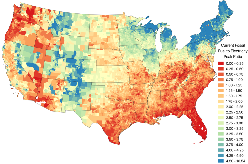 Fossil Fuel Ratio Map