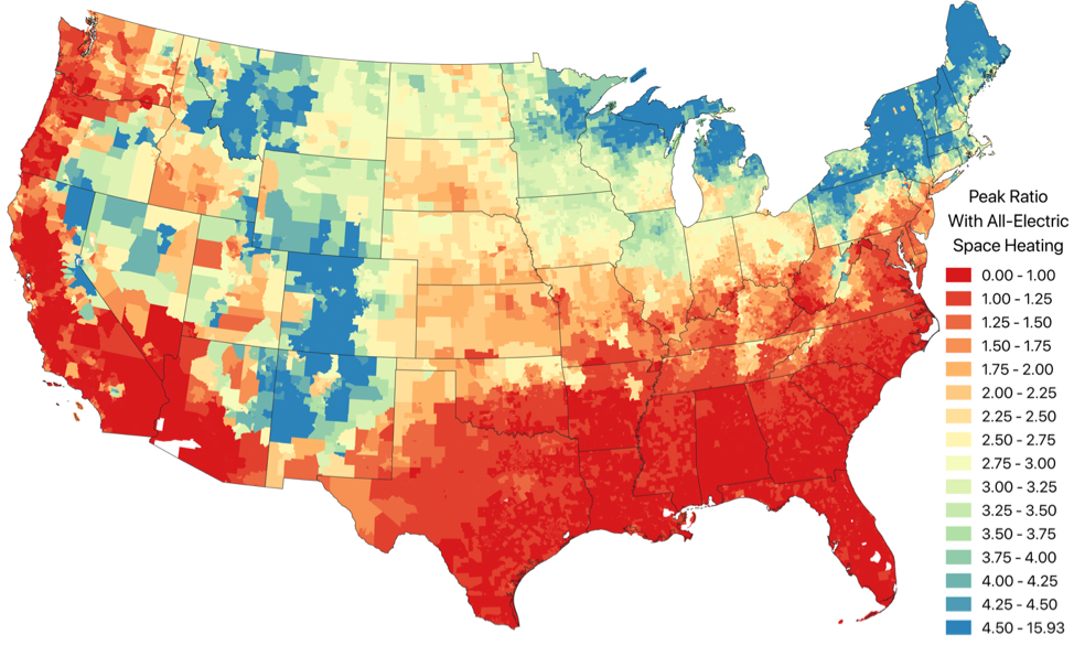 Fossil Fuel Ratio Map With Electric Space Heating